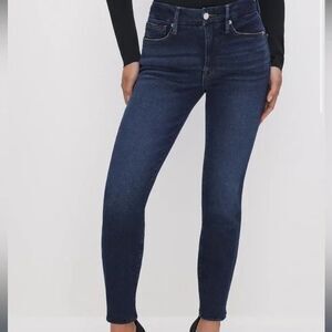 16 Good American High-Rise Good Petite Skinny Dark Wash Blue866